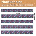 thumbnail image 3 of 5 Rolls Christmas Ribbon 1.5 inch Wide Decorative Ribbon for Gift Wrapping and Holiday Decorations Vibrant and Shimmering Jungle, 3 of 7