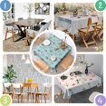 thumbnail image 4 of Blue Highland Cow Bathtub Starfish Pattern Square Tablecloth,Waterproof Square Table Cover,Wipeable Spillproof Washable Table Cover for Home Kitchen Party Decor 60"x60"(152x152cm), 4 of 6