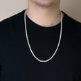 thumbnail image 4 of Sterling Silver 925 High Polished DC Rope 100 Chain 5mm Made in Italy 26" Jewelry Female Unisex, 4 of 5