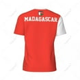 thumbnail image 4 of Exclusive design Madagascar Flag Grain 3D Printed Men For Running Bike Soccer Tennis Fitness Sports tshirt Mesh Short T-shirt, 4 of 12