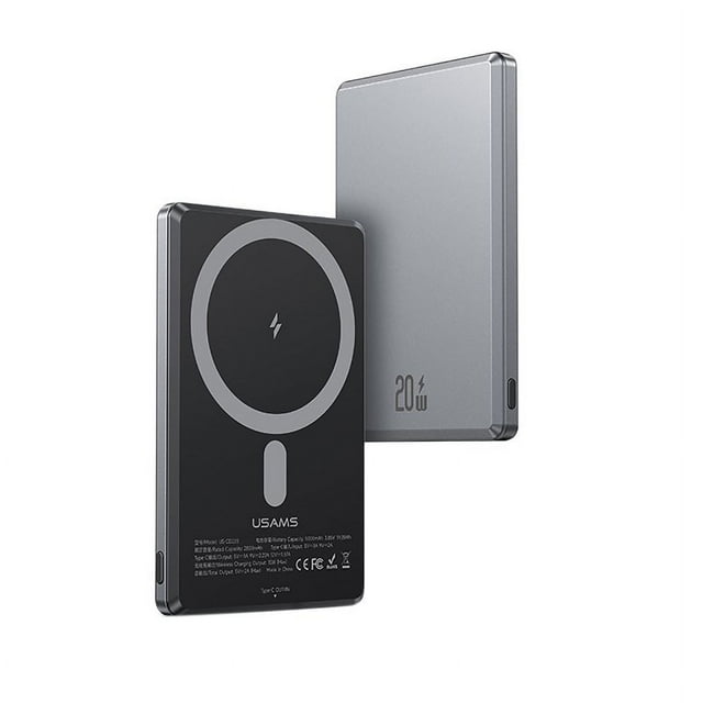 Charger Battery Pack Power Bank Portable Charger 5000mAh Battery Pack PD2 Fast Charging Wireless Portable Charger Dark Gray