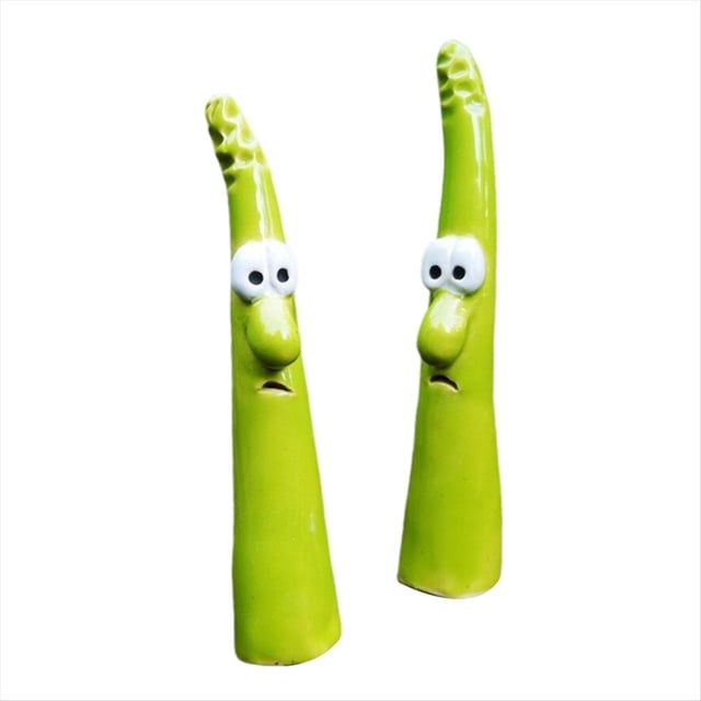 Estacas de Jardín de Resina con Decoración de Brotes de Bambú, Marcadores de Plantas Útiles para Jardinería Interior y Exterior, 2 Uds. B