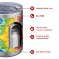 thumbnail image 4 of 12oz Tumblers Rainbow Tie Dye Star Mandala Pattern Vacuum Insulated Stainless Steel Travel Tumbler Cups Mug with Lid and Straw for Beer,Coffee,Beverages with Cleaning Brush for Cold & Hot Drinks, 4 of 5