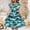Mint Green, variant on Girls' Summer Double Layer Ruffle Sleeve Casual Dress for Ages 5-14 Years