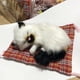 thumbnail image 3 of Muñeco de peluche con sonido de gato y gatito de simulación ZTGD con tapete para dormir, decoración del hogar, 3 of 8