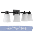 thumbnail image 3 of Prominence Home Fairendale 4-Light Matte Black Bathroom Vanity Light with Frosted Glass Shade, 3 of 6