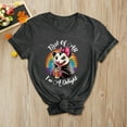 thumbnail image 2 of YDLCAFD Chemises à Manches Courtes pour Femmes Noir Mode Femmes Drôle Mignon Imprimé Décontracté Col Rond T-Shirt Manches Courtes Hauts, 2 of 4