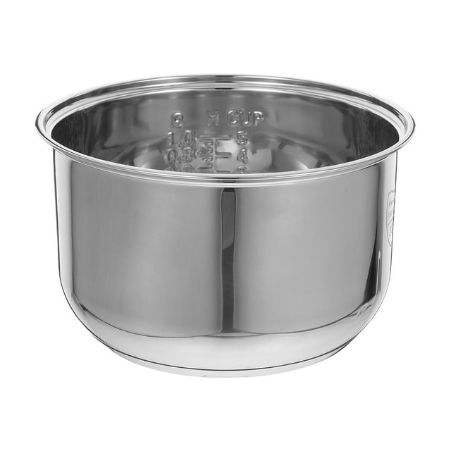 Doublure de Cuiseur à Riz Casserole Intérieure de Cuiseur à Riz Universelle Casserole Intérieure de Cuiseur à Riz en Acier Inoxydable Remplacement de Casserole Intérieure de Cuiseur Électrique pour Bouillir et Cuire du Gruau (2 L)