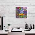thumbnail image 3 of Epic Graffiti 'Pop Art Caterpillar' by Howie Green, Canvas Wall Art, 12"x12", 3 of 8