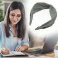 thumbnail image 2 of Unique Bargains 1 Pc Fashion Cross Wide Headbands for Women Gray, 2 of 6