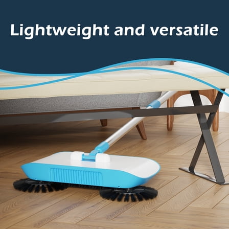 3-in-1 Cordless Push Broom & Mop Combo with Retractable Handle for Hardwood Floors, Tile - Multi-Functional Home & Small Business Cleaner