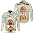 thumbnail image 3 of Cute Cocker Spaniel Loves Dad Happy Father's Day All Over Print 3D Baseball Jacket Cockers Dog Lover Gifts Bomber Jacket Softball - 12008, 3 of 6