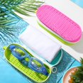 thumbnail image 5 of 2 Pcs Swim Goggle Case for Swimming with Hole Zipper Clip Silicone Protective Cases for Goggle Gift, 5 of 5