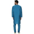 thumbnail image 4 of SKAVIJ Kurta Set for Men Long Sleeve Traditional Wear Dress Turquoise L, 4 of 6
