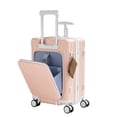 thumbnail image 6 of TBAU Ride-On Suitcase for Kids with Seat, Front Opening Carry-On Luggage, 360° Lockable Spinner and TSA Lock, Pink, 6 of 9
