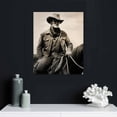 thumbnail image 4 of ONETECH  John Wayne Posters The Duke Arizona Desert Landscape Painting Horse Canvas Wall Art Cowboy Western Art Decor, 4 of 4