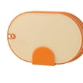 thumbnail image 4 of Cutting Board Food Grade Double Sided Prevent Slip Plastic Chopping Board with Holder Base for Meat Vegetable 3pcs Orange, 4 of 5
