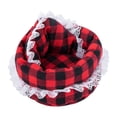 thumbnail image 2 of Dengjunhu Hamster Bed Lace Edge Plaid Design Warm Christmas Hamster House Cute Pet Sofa for Winter, 2 of 7