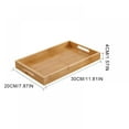 Bamboo Serving Tray with Handles, Portable Bed Tray for Breakfast