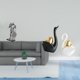 thumbnail image 2 of Elegante escultura de resina de caballero cisne nórdico, figura de arte abstracto para escritorio, armario, oficina, mesa, centro de mesa y estantería, 2 of 8