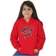 thumbnail image 5 of Glory Be To God Glowing Christian Kids Hoodie Sweatshirt Girls Teen Brisco Brands S, 5 of 6