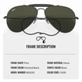 thumbnail image 3 of Ray-Ban RB3030 OUTDOORSMAN Pilot Shaped Non-Polarized Sunglasses for Men & Women - Includes Official RAYBAN Eyewear Kit - Ideal Formal & Casual Wear Sunglasses - G-15 Green Lens, 3 of 7