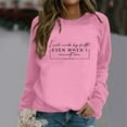 thumbnail image 2 of Sweatshirt for Women Sweat Shirts Women Long Sleeve Pullover Sweatshirt for Women Pink Sweatshirt Women Fall Sweatshirts Casual Wear, 2 of 4