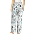 thumbnail image 2 of KLL Womens Winter Art Blue and Black Moose Print Pajama Pants Soft Pajama Bottoms for Women Cozy Lounge Pants-X-Large, 2 of 7