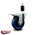 thumbnail image 2 of 4 Inch Solid Poly Swivel 1-3/8 Inch Expanding Stem Caster Total Lock Brake SCC, 2 of 2