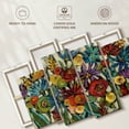 thumbnail image 6 of Elephant Stock Confetti Floral Wall Art - Horizontal Multi Panel Canvas - Living Room Wall Decor - Floral And Botanical Multi Panel - Green And Red Decor By Silvia Vassileva - 36" x 22", 6 of 8