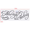 thumbnail image 3 of Pegatina de pared de PVC, siempre buenas noches, Kiss Me, cita en inglés, decoración del hogar y dormitorio extraíble, 3 of 5