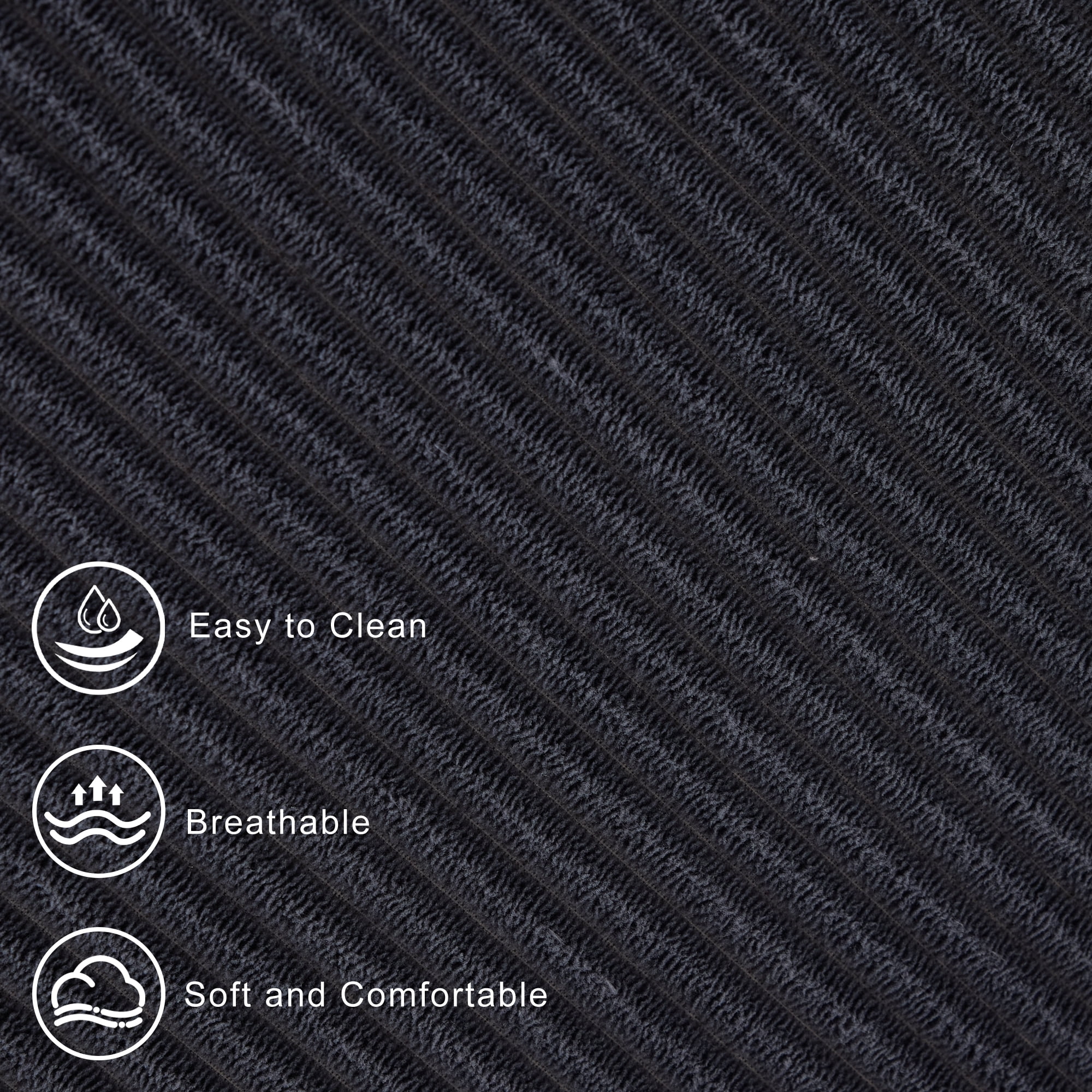 GAOHAPY Rocking Recliner Chair,Modern Swivel Glider Recliner Chair,Corduroy Fabric Upholstery Recliner,Manual Reclining Sofa Chair for Living Room,Office,Apartment,Dark Grey