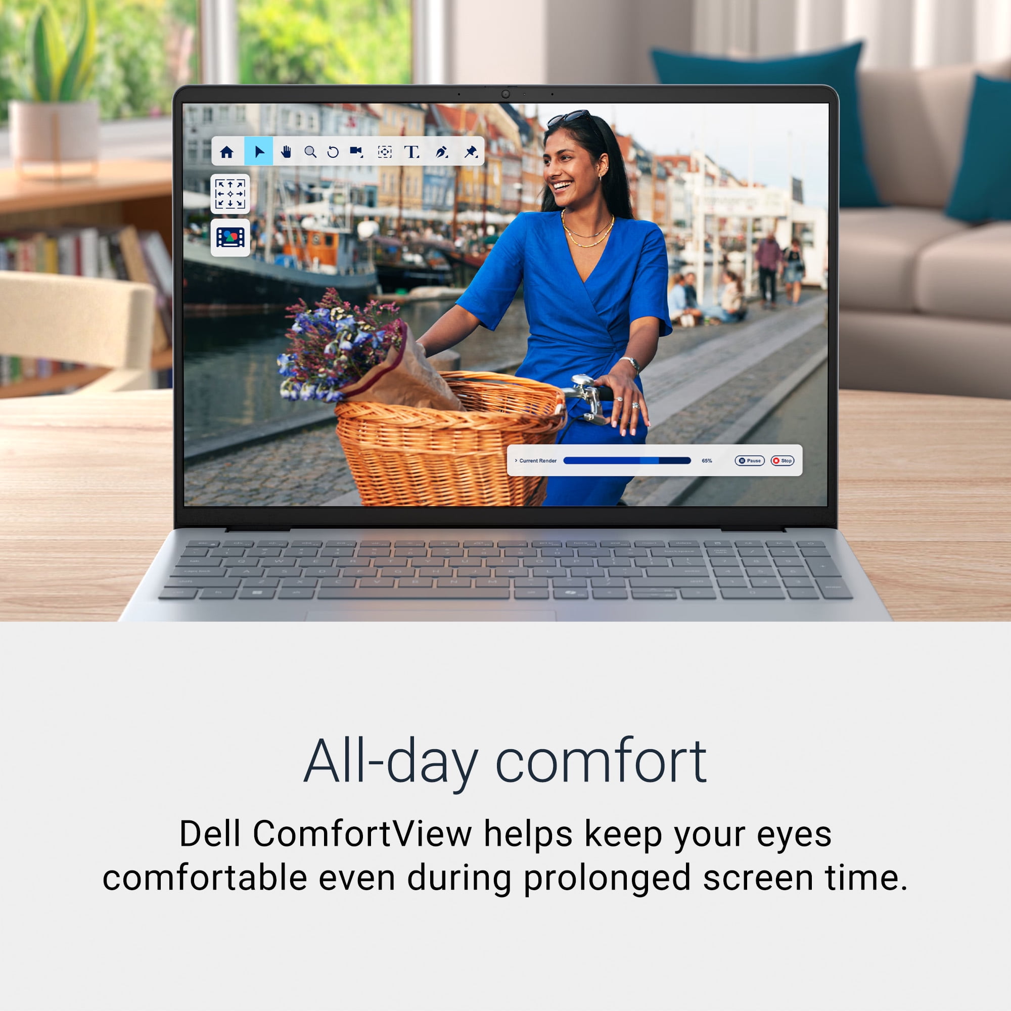 Dell 16 DC16251 16.0-inch 16:10 (1920x1200) Laptop, Intel Core 7 150U, 16GB DDR5 RAM, 1TB SSD Platinum Silver