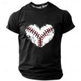 thumbnail image 1 of Camisetas de Manga Corta Casual Impresión Cuello Redondo Suéter Camiseta, Blusa de Moda de Poliéster Ligero, 1 of 5