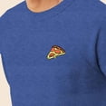 thumbnail image 5 of Dalix Pizza Embroidered Crewneck Fleece Sweatshirt Pullover Mens in Heather True Royal M Medium, 5 of 5