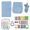 Hydrangea Blue, variant on UsilkU Jasmine White Instant Camera Protective Case Bundle for Instax Mini 12 with Photo Album, Frames, Strap, Filters - 54 Piece Set