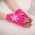 thumbnail image 2 of Clearance!Bunenne Fingerless Gloves Winter Gloves Fingerless Gloves Arm Winter Keep Warm Soft Mitten Women Knitted Warm Girl Gloves Gloves Women Cold Weather Hot Pink One Size, 2 of 2