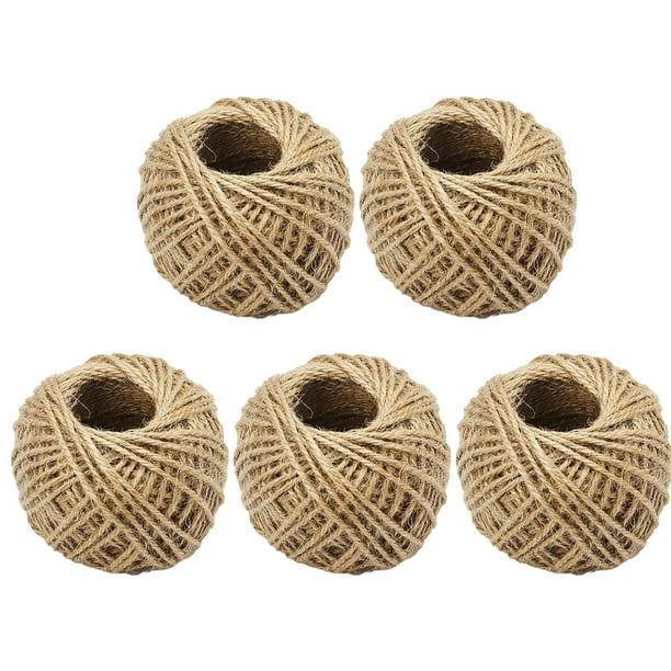 5 rollos de cordel de yute, cuerdas de cáñamo, cordel para envolver regalos y cuerdas de arpillera