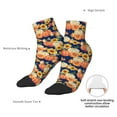 thumbnail image 4 of Bingfone fall Pumpkin Daisy Design Patterned Men's Women's Casual Cotton Socks, 4 of 5