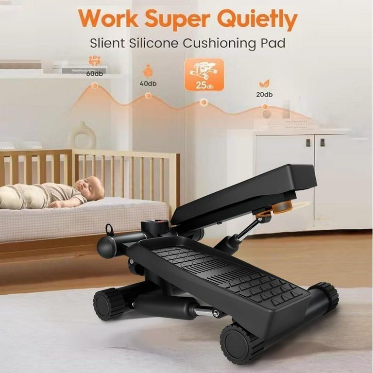 Mini Stepper for Exercise at Home, 17'' Portable LCD Stair Stepper