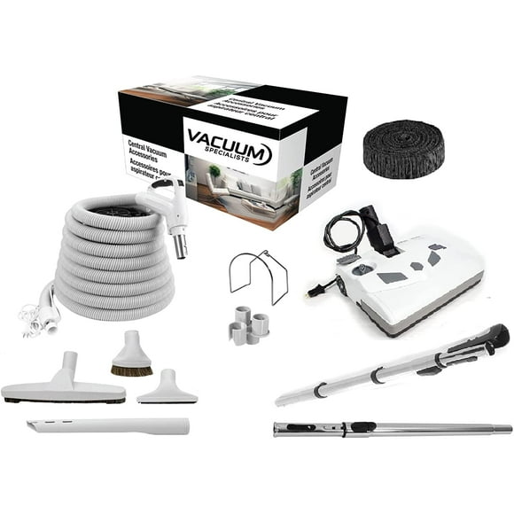 Vacuum Specialists Lindhaus Central Vacuum Accessory Kit fits Beam, Electrolux, Canavac, Kenmore, DuoVac, Hoover and More…