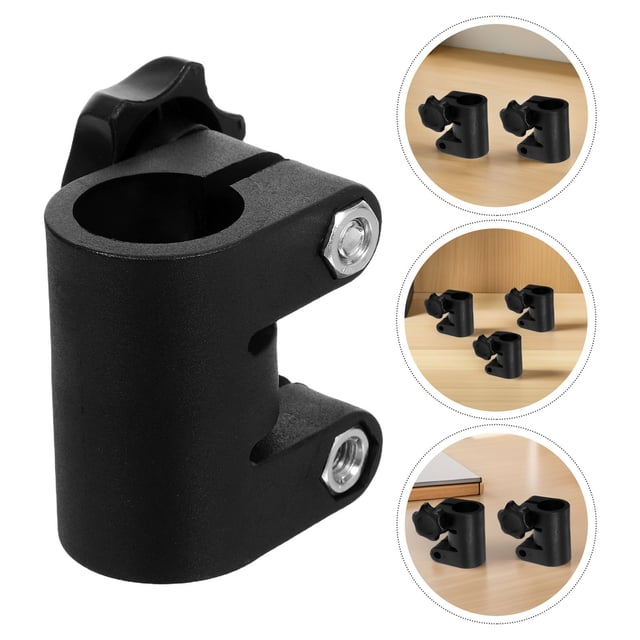 LIFKOME 4Pcs Adjustable Light Stand Clamp Black Aluminum Knob Quick Release Mounting Adapter for Garden Use