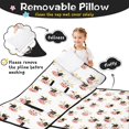 thumbnail image 3 of Cow and Smile White Pattern Toddler Nap Mat with Pillow & Blanket, Soft Sleeping Mat for Preschool Daycare Travel Sleepovers, 3 of 6