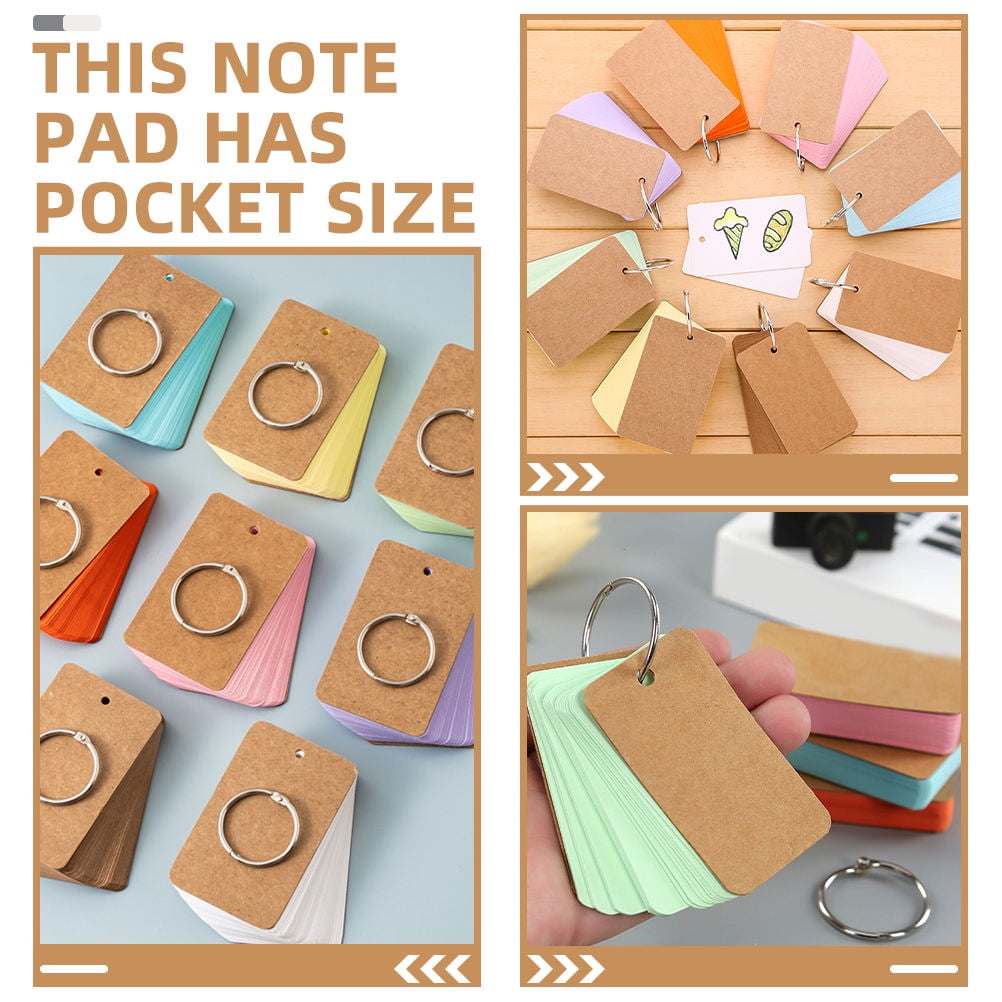 HOMEMAXS 2pcs 8 Books Office Notepads Memo Pads Lined Flash Cards Index Cards Pads for Study Learning