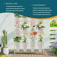 thumbnail image 5 of 3 Tier plant stands outdoor With 12PCS Buckets, Metal Flower Stand with Wheels for Indoor, Outdoor Display Rack Heavy Duty Moving Plant Cart Shelf for Living Room, 5 of 10