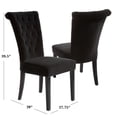 thumbnail image 5 of Noble House Bellagio Contemporary Velvet Dining Chair, Black, 5 of 6