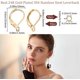 thumbnail image 2 of 1 caja de 50 juegos de accesorios para aretes de acero inoxidable chapados en oro de 24 quilates con cierre de palanca, ganchos para aretes franceses, accesorios con anillos de salto, 2 of 9