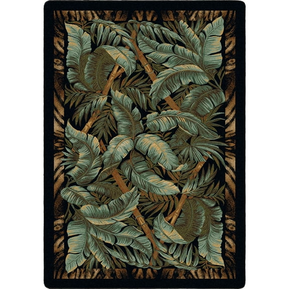 Milliken Signature Area Rug JUNGLE FEVER EBONY Jungle Fever 12110 Deep Brush, 3' x 5'