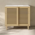 thumbnail image 3 of Delice 36" Freestanding Bathroom Vanity in Natural Oak with 3-Hole Widespread Sink Top, 3 of 6