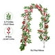 thumbnail image 3 of Artificial Poinsettia Red Berry Decorations, Twisted Hanging Red Berries Artificial Christmas Ivy, Festive Christmas Atmospheres Arrangement, Holiday Home Decor, Easy Install, Durable Plastic, for, 3 of 6